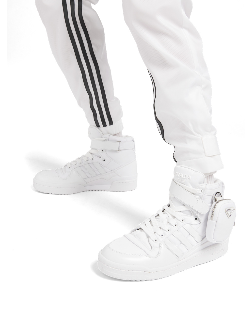 Prada Adidas For Prada Re-nylon Forum High-top Sneakers Blancas | 94602-XTQM