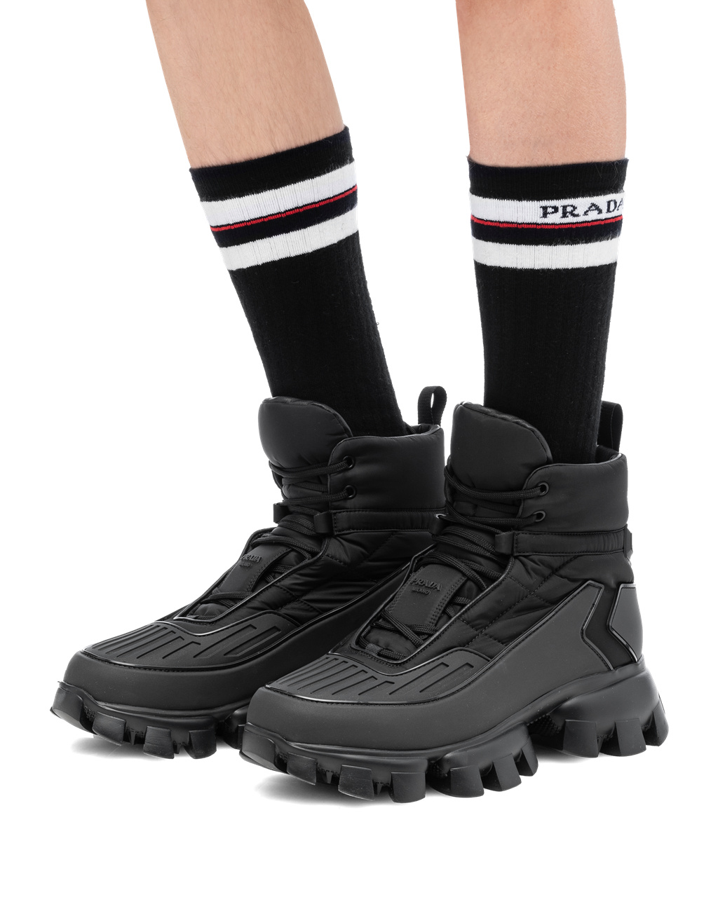 Prada Algodon Ankle Socks Negras | 06589-EIUB