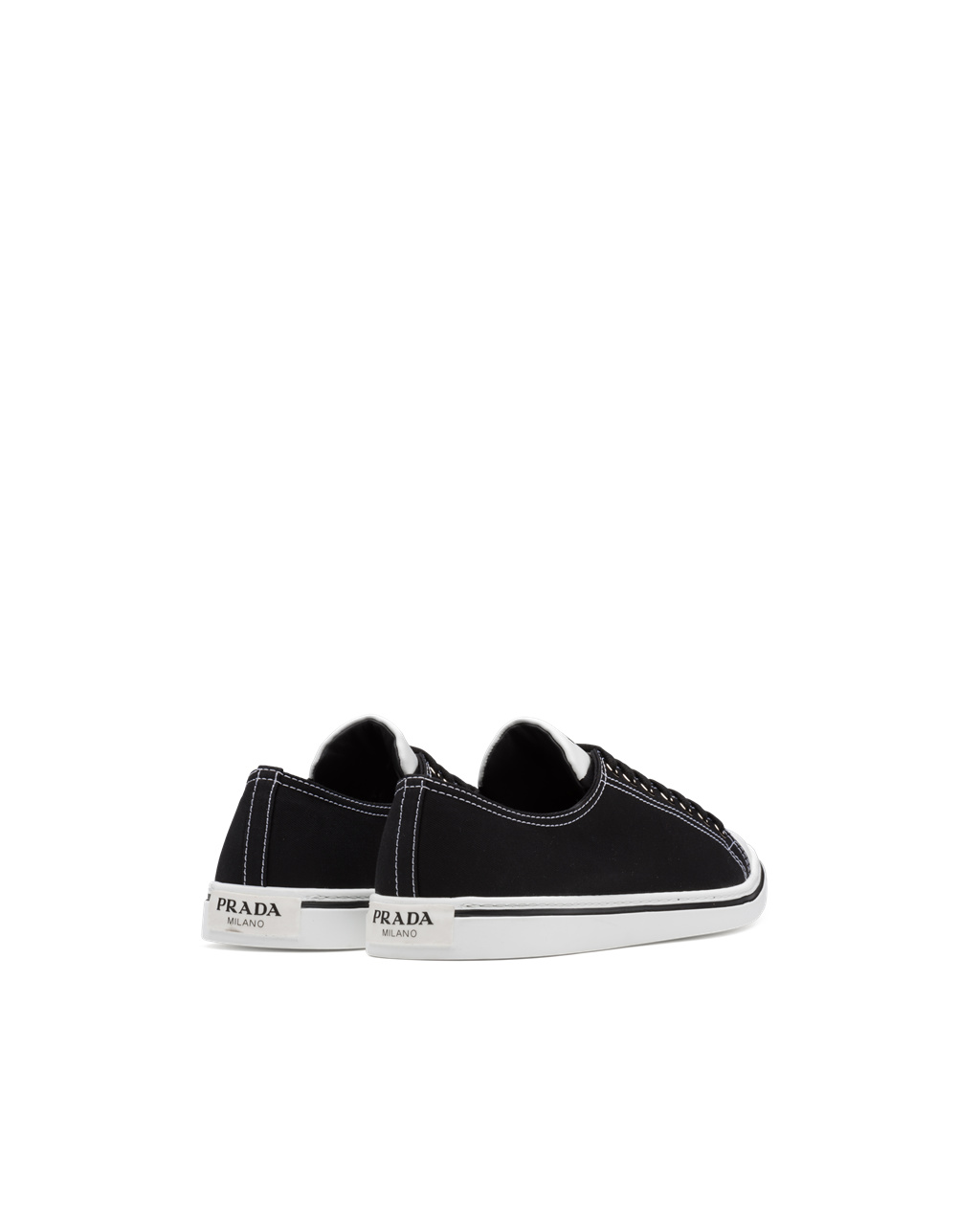 Prada Algodon Gabardine Pointy Sneakers Negras | 84065-QPXD