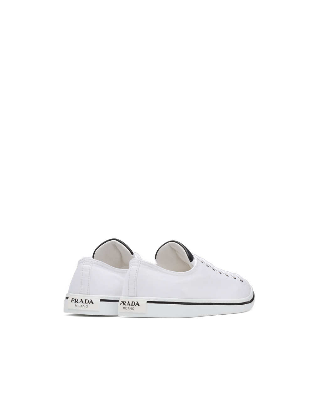 Prada Algodon Gabardine Pointy Sneakers Blancas | 85279-GRYZ