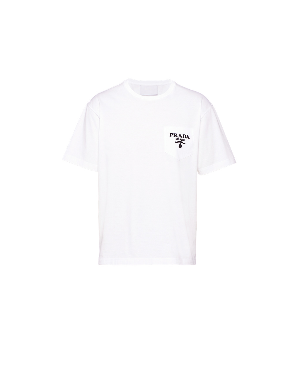 Prada Algodon T-shirt Blancas | 28057-YEGQ