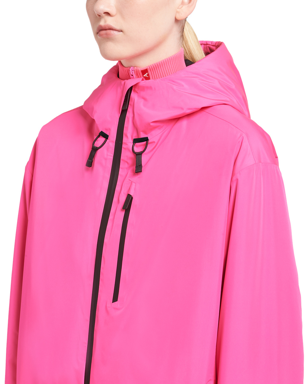 Prada Bonded Nylon Padded Jacket Rosas | 17240-KTVW