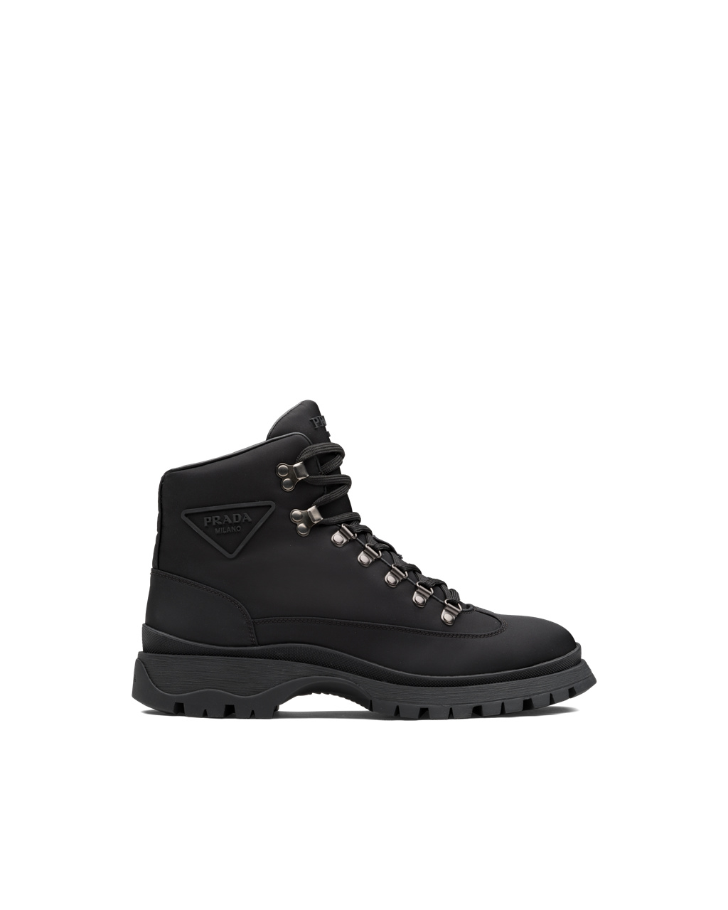 Prada Brixxen Re-nylon Gabardine Senderismo Boots Negras | 21596-KHBC