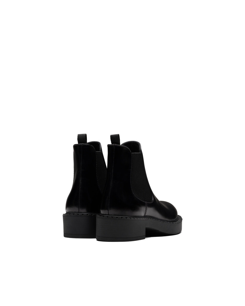 Prada Brushed Calf Cuero Booties Negras | 15036-QZVL