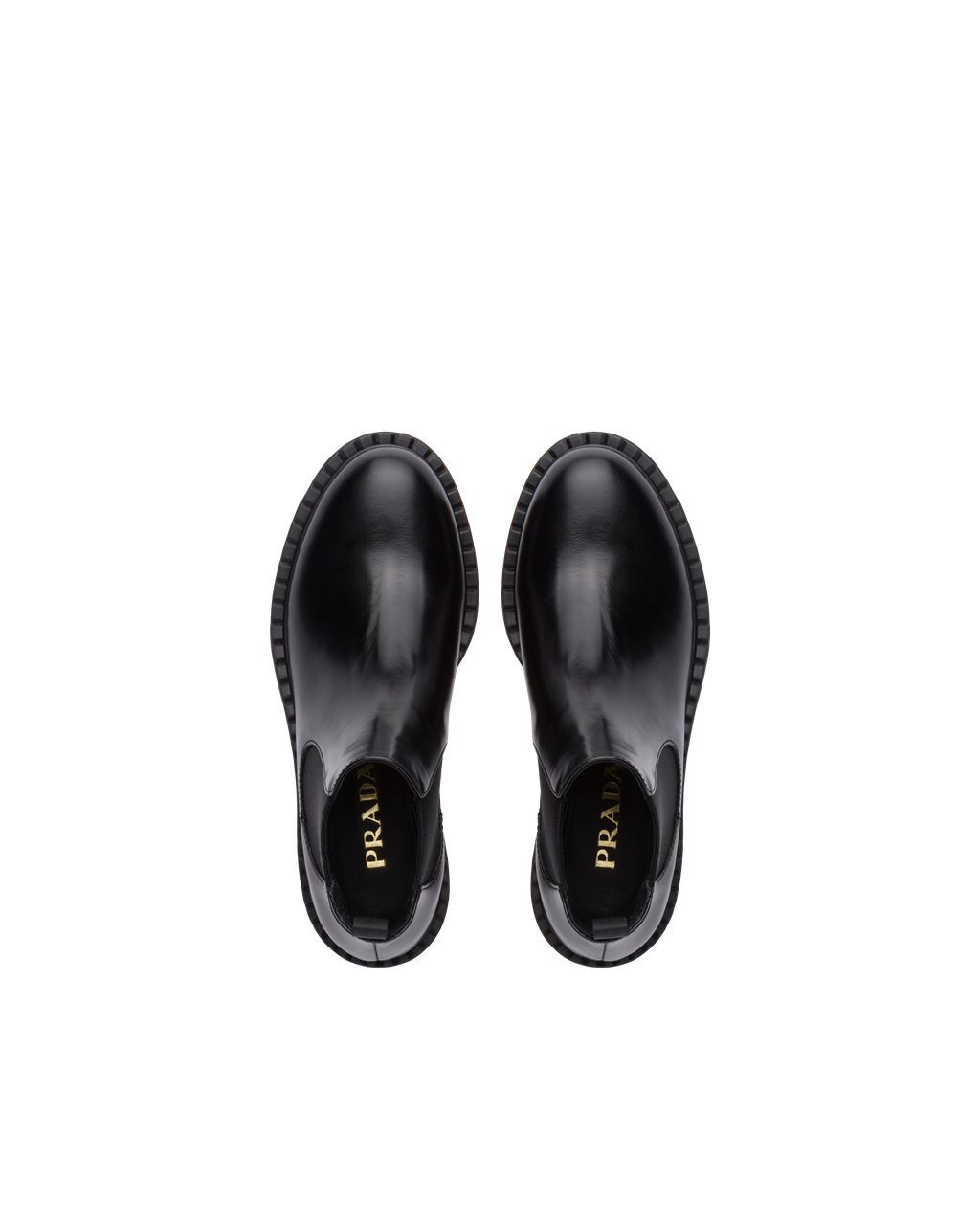 Prada Brushed Calf Cuero Booties Negras | 15036-QZVL