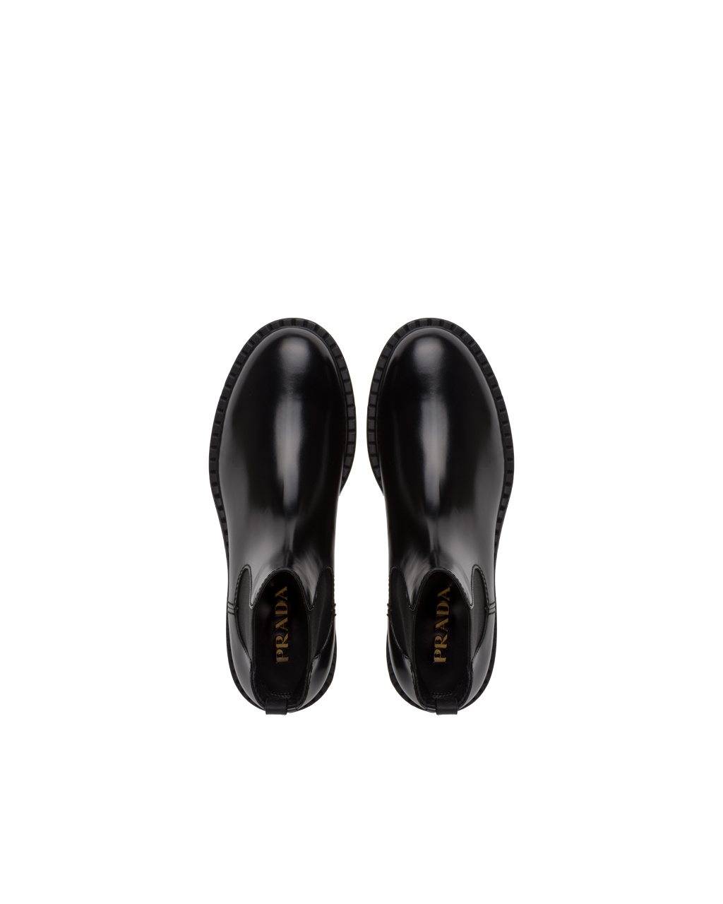 Prada Brushed Calf Cuero Chelsea Boots Negras | 84570-JGXO