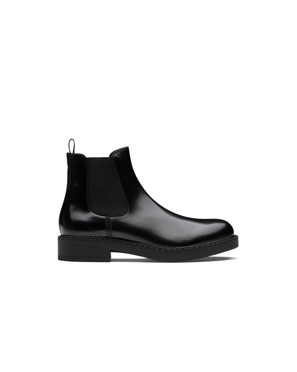 Prada Brushed Calf Cuero Chelsea Boots Negras | 84570-JGXO