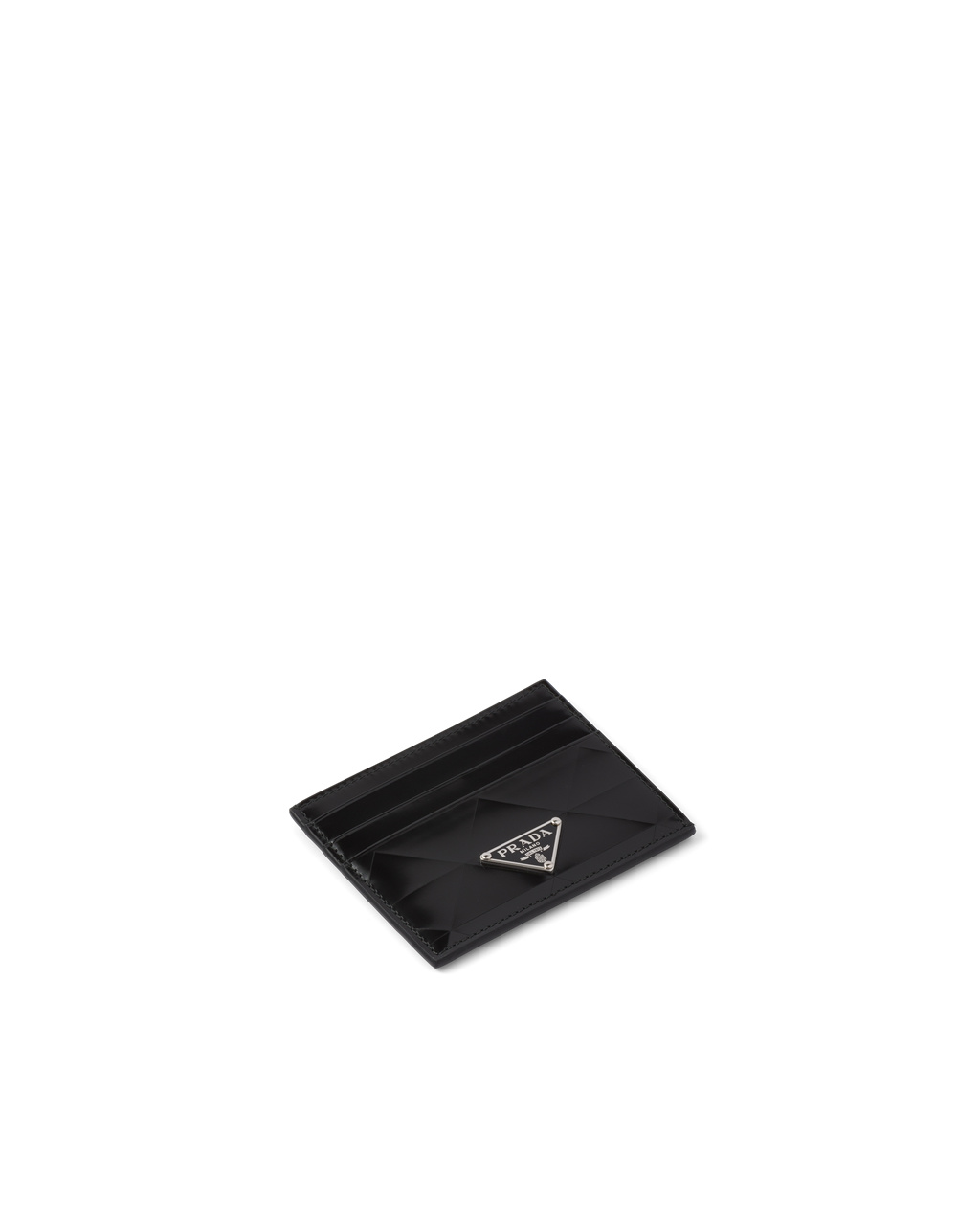 Prada Brushed Cuero Card Holder Negras | 91276-JZIB