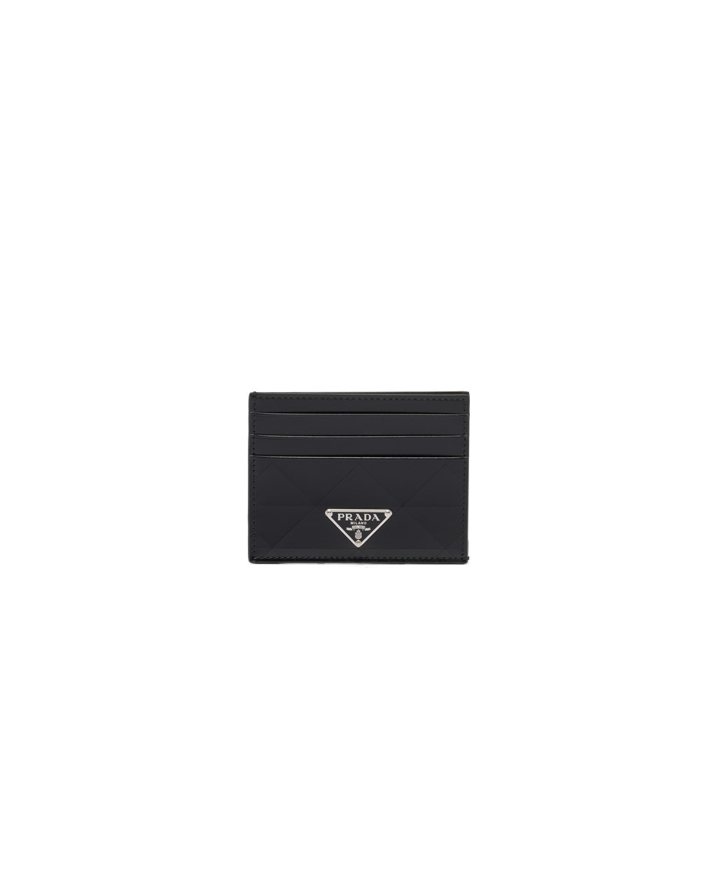 Prada Brushed Cuero Card Holder Negras | 91276-JZIB