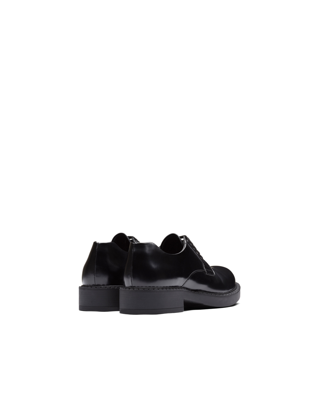 Prada Brushed Cuero Derby Shoes Negras | 10728-HNKG