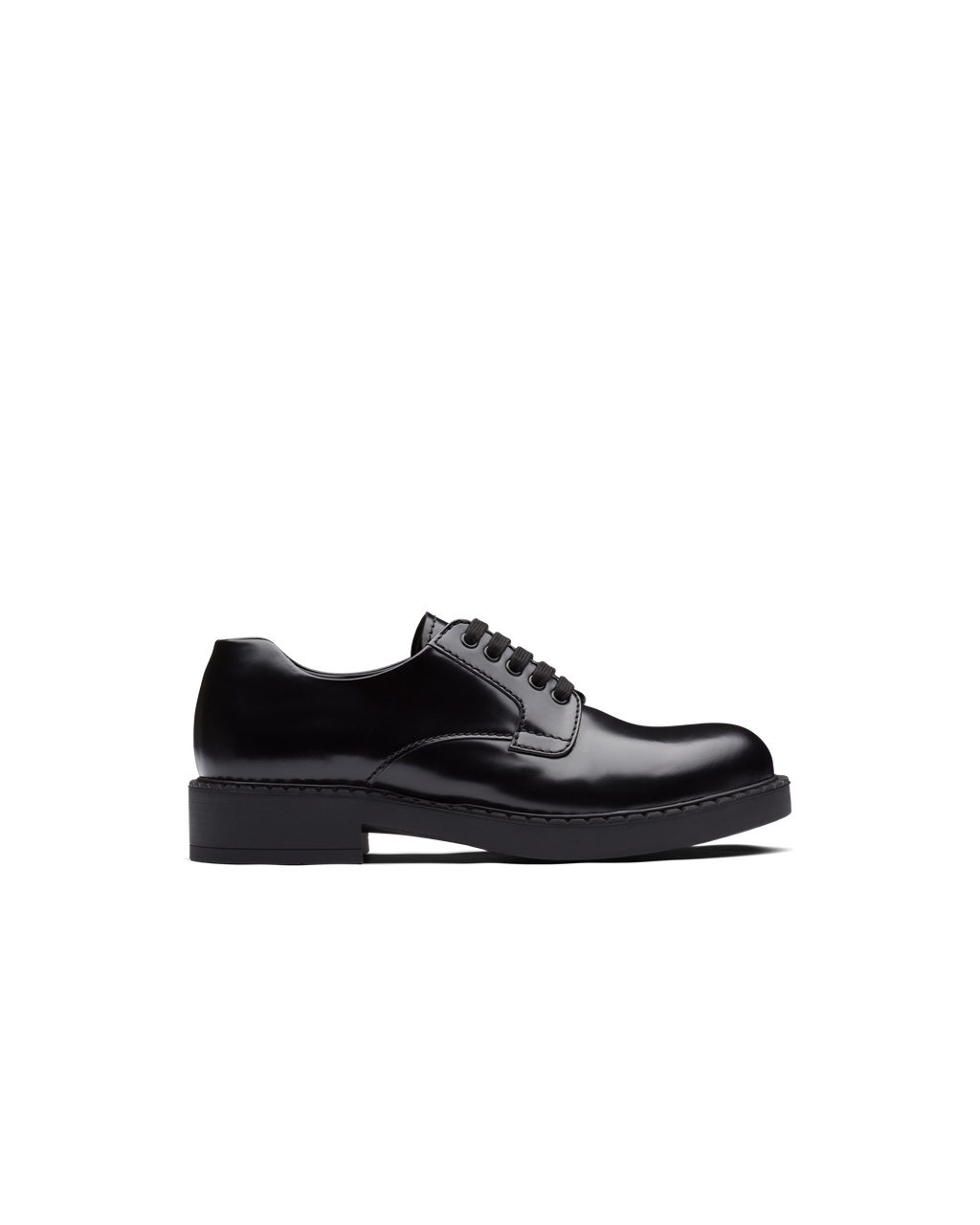 Prada Brushed Cuero Derby Shoes Negras | 10728-HNKG