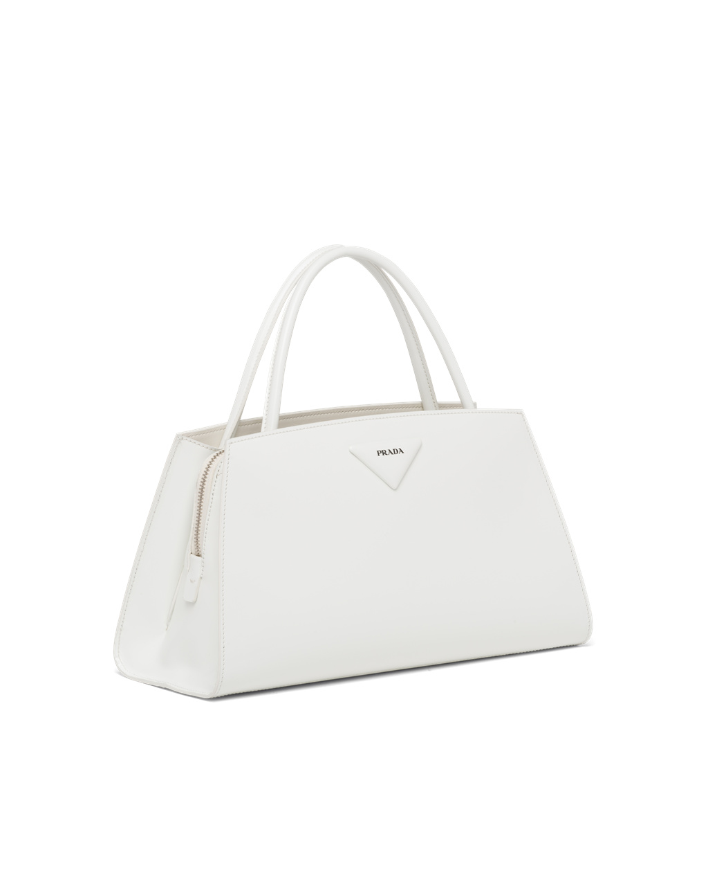 Prada Brushed Cuero Handbag Blancas | 81325-DYKN