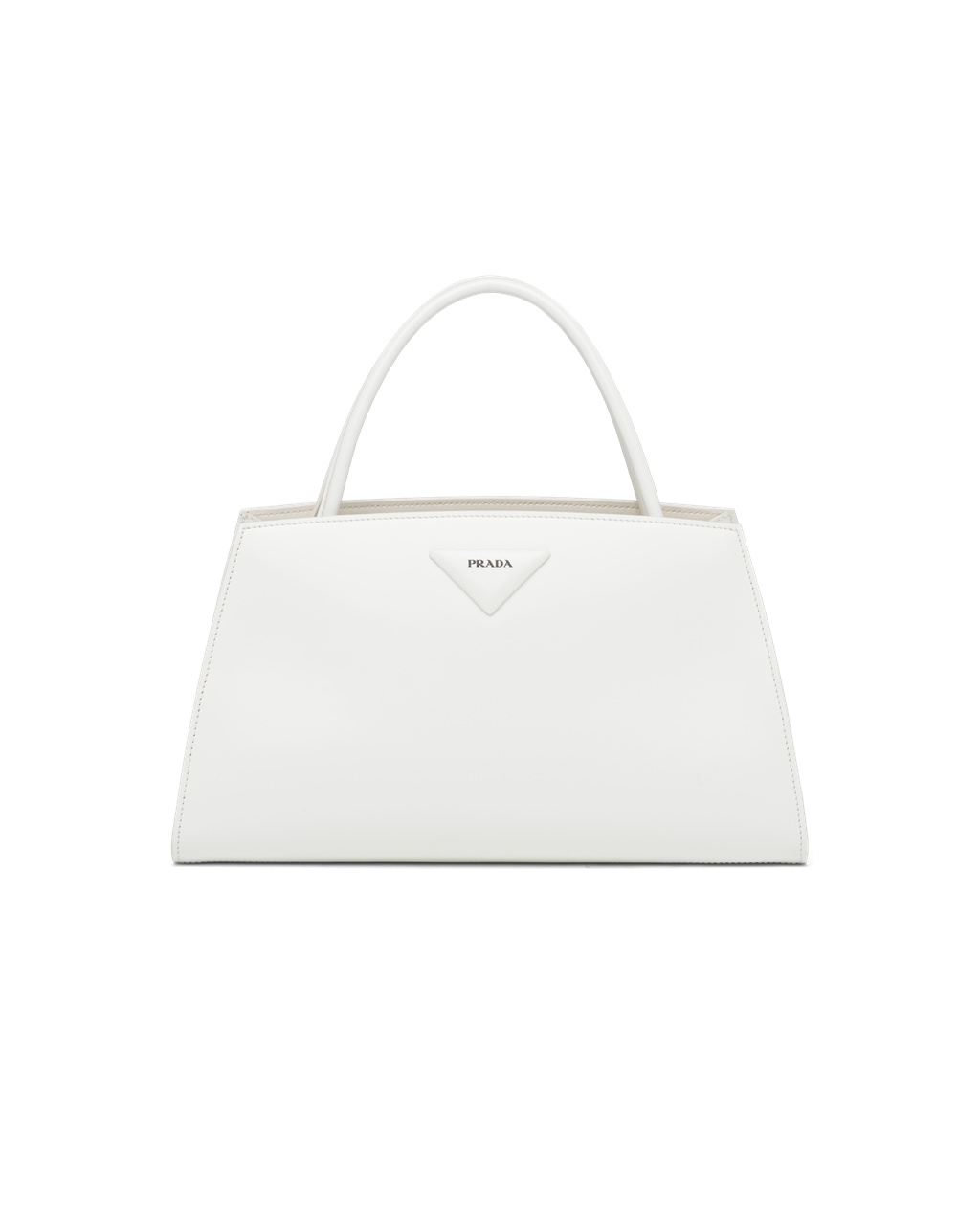 Prada Brushed Cuero Handbag Blancas | 81325-DYKN