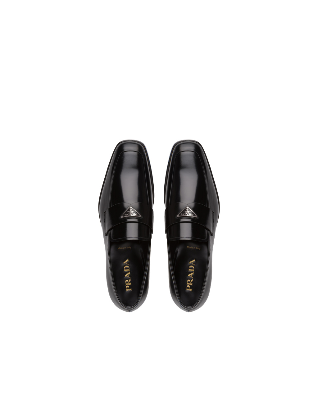 Prada Brushed Cuero Loafers Negras | 09563-SYDL