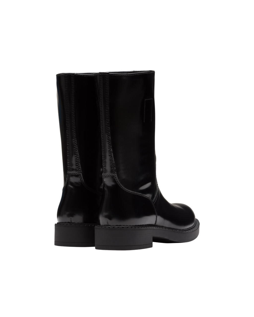 Prada Brushed Cuero Mid-calf Boots Negras | 37851-FEUS