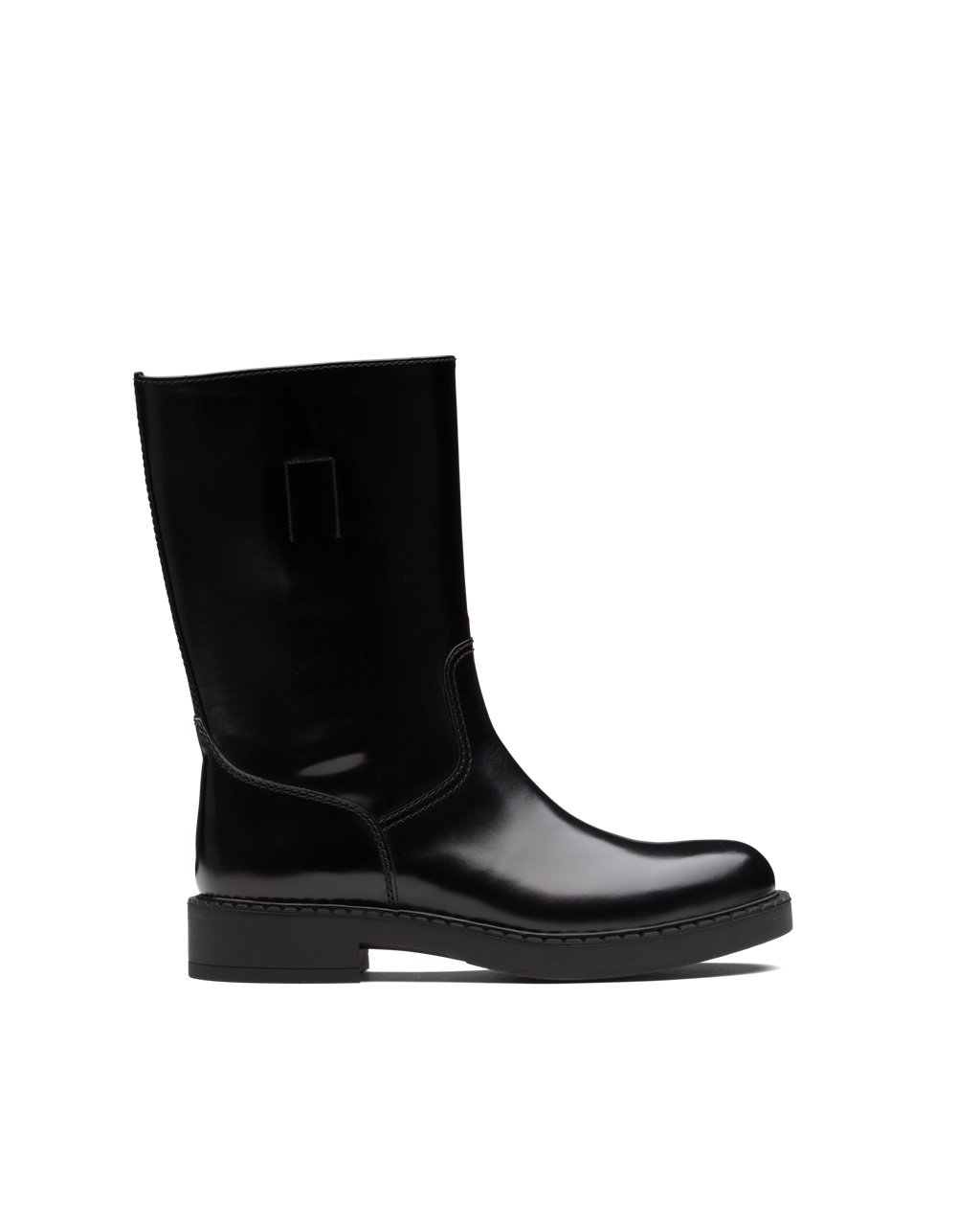 Prada Brushed Cuero Mid-calf Boots Negras | 37851-FEUS