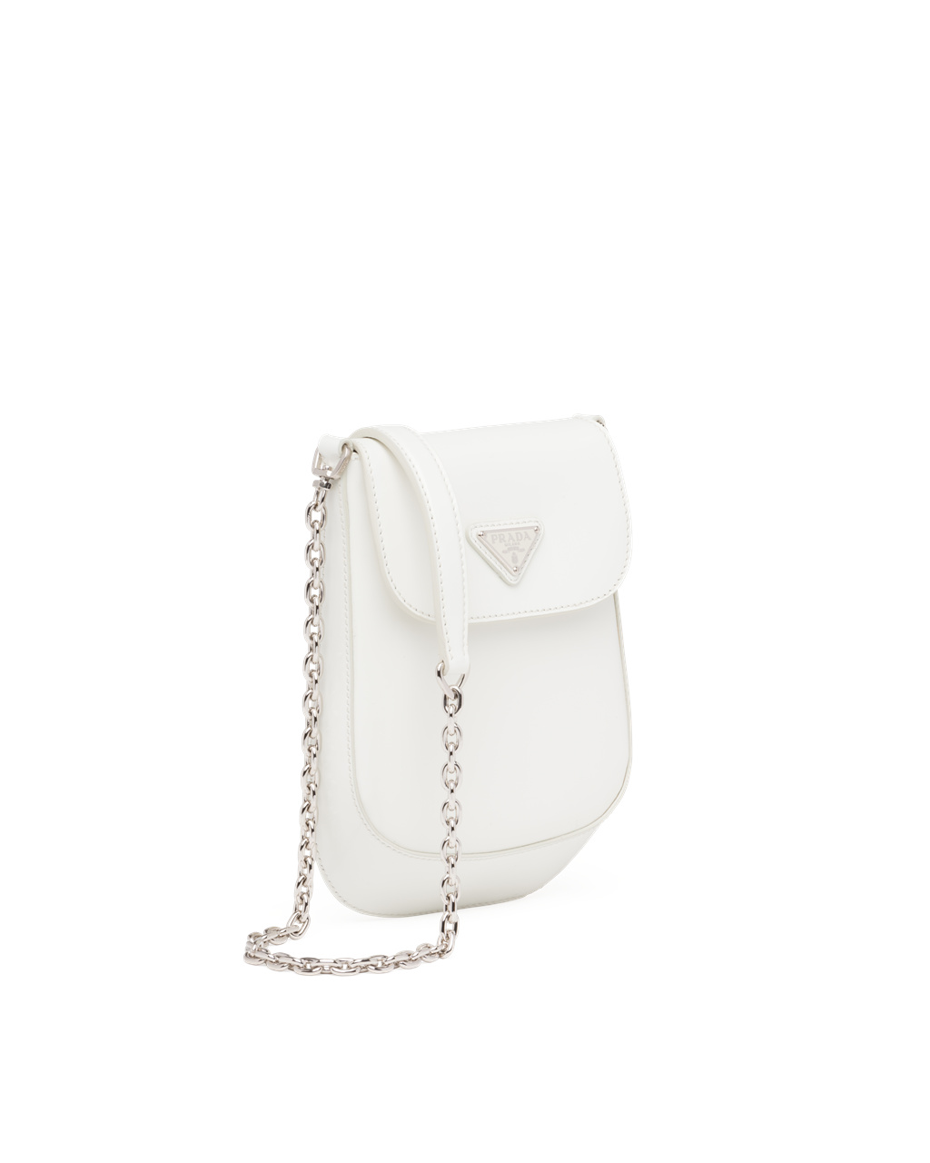 Prada Brushed Cuero Mini-bag Blancas | 72605-AQWN