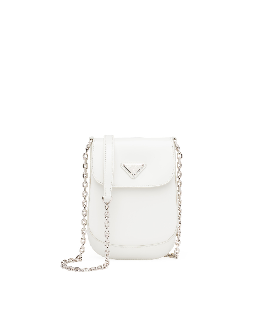 Prada Brushed Cuero Mini-bag Blancas | 72605-AQWN