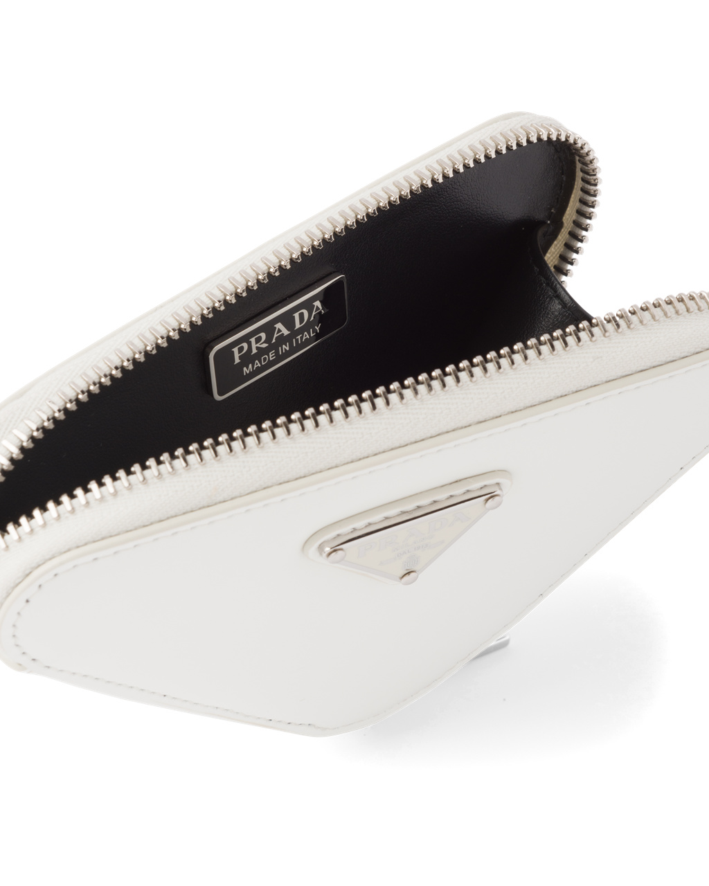 Prada Brushed Cuero Mini-pouch Blancas | 78354-TOYE