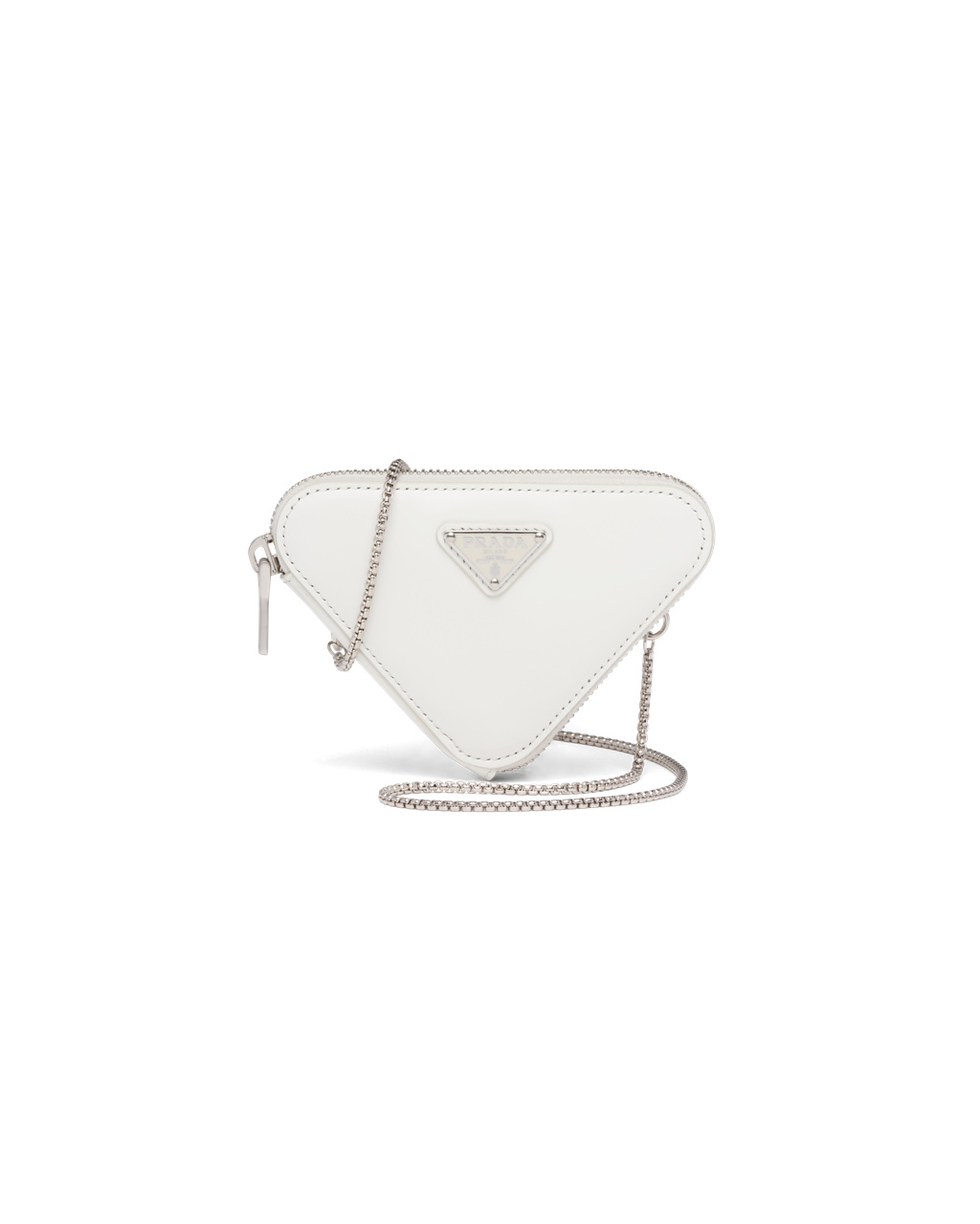 Prada Brushed Cuero Mini-pouch Blancas | 78354-TOYE