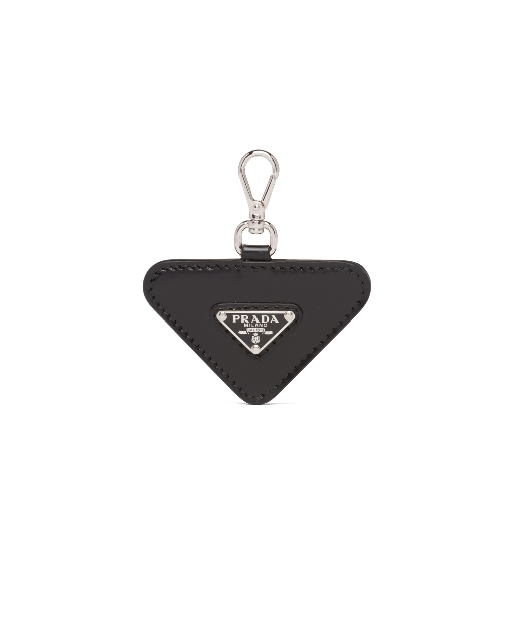 Prada Brushed Cuero Name Tag For Pet Negras | 72485-KTRB