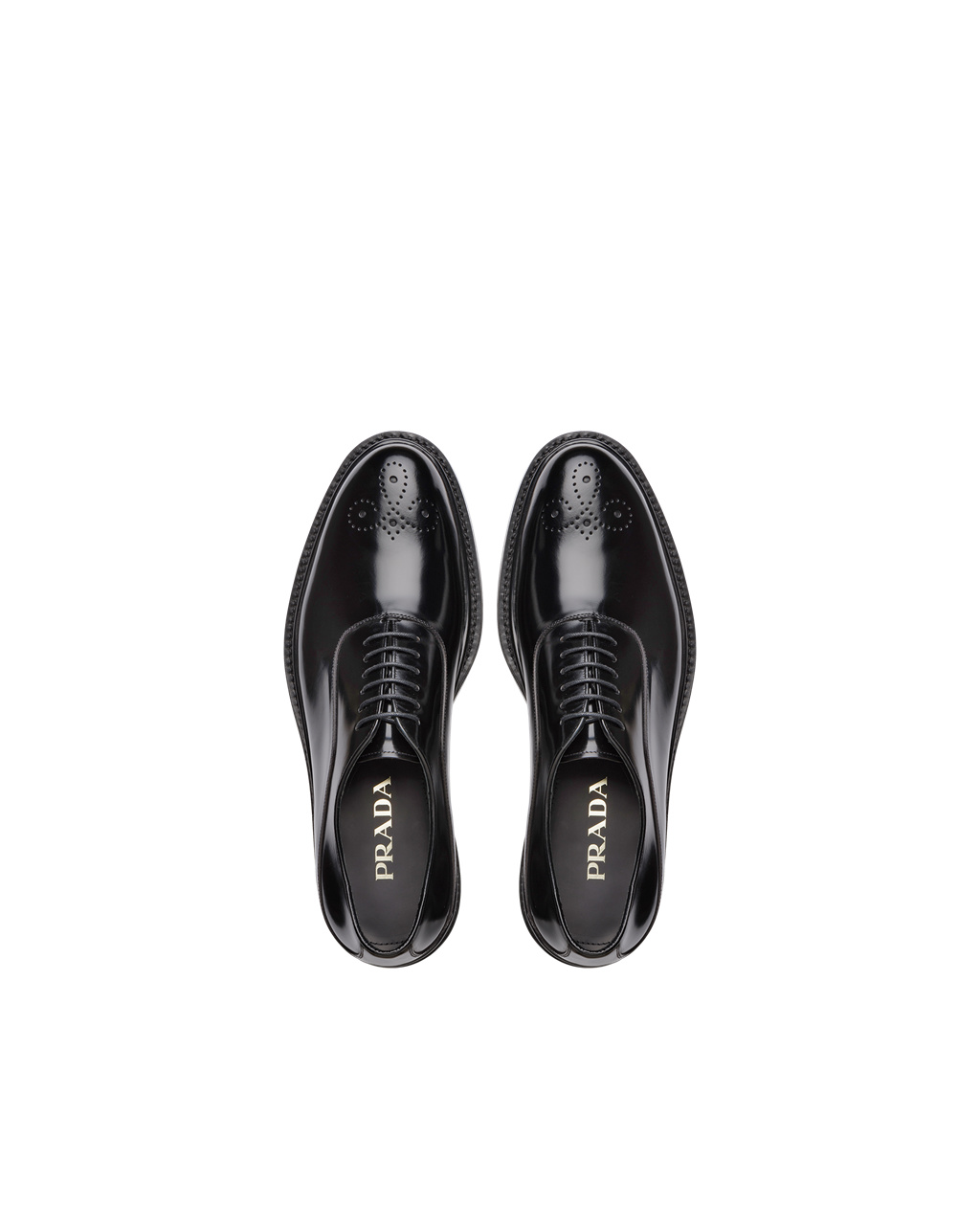 Prada Brushed Cuero Oxford Shoes Negras | 46720-IXGM