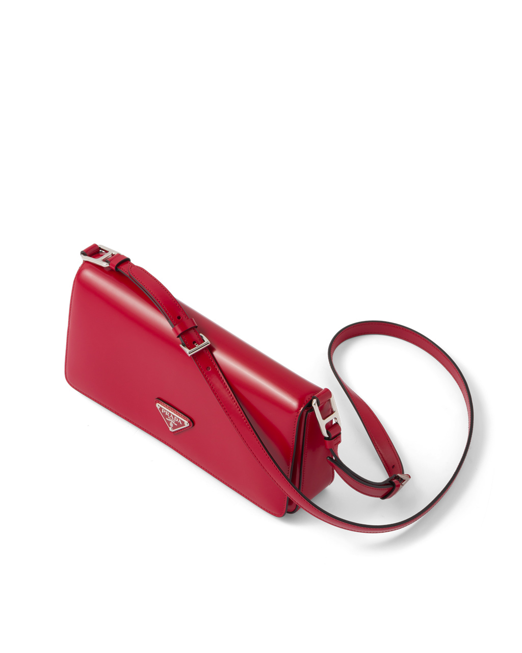 Prada Brushed Cuero Prada Femme Bag Scarlet | 49726-SKAV