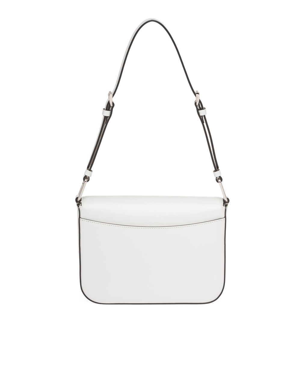 Prada Brushed Cuero Shoulder Bag Blancas | 10295-ZDVG