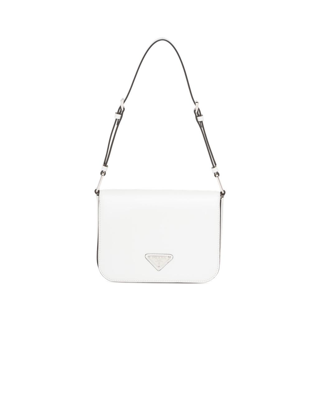 Prada Brushed Cuero Shoulder Bag Blancas | 10295-ZDVG