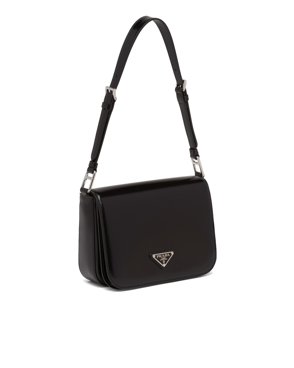 Prada Brushed Cuero Shoulder Bag Negras | 01579-ENSG