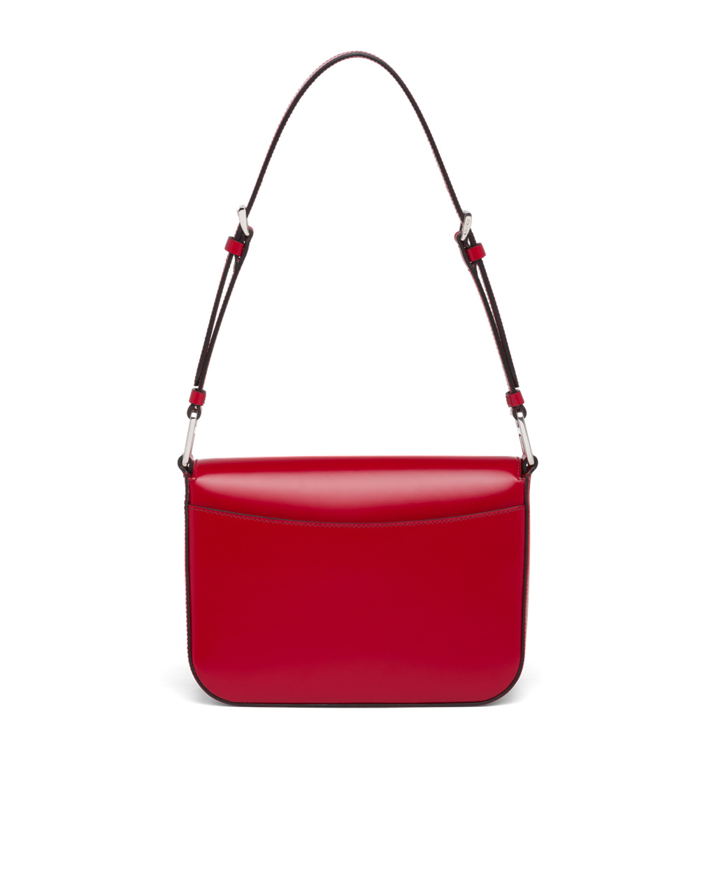 Prada Brushed Cuero Shoulder Bag Scarlet | 80162-BKTS