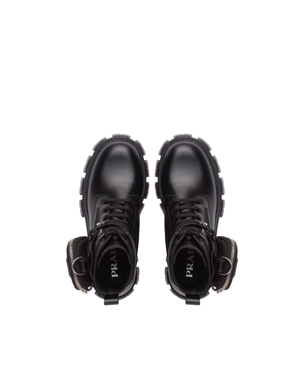 Prada Brushed Rois Cuero And Nylon Monolith Boots Negras | 49806-UBPK