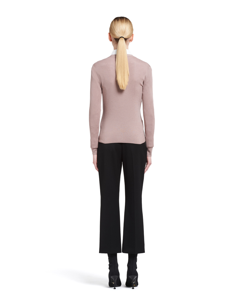 Prada Cashmere And Silk Cardigan Mauve | 83065-QLVA