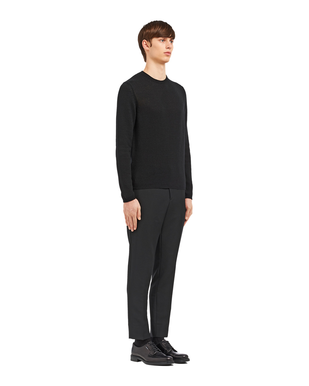 Prada Cashmere Crew-neck Sueter Negras | 30954-EYSO