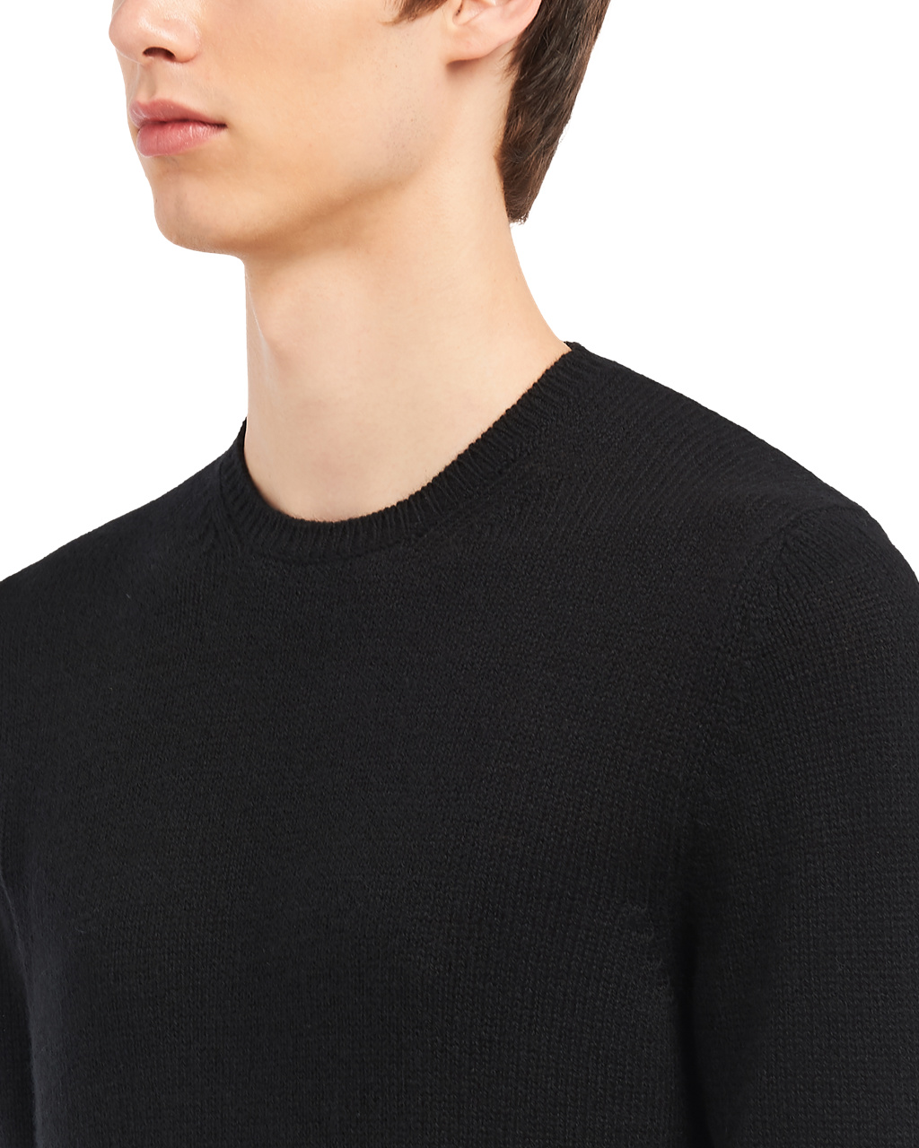 Prada Cashmere Crew-neck Sueter Negras | 30954-EYSO