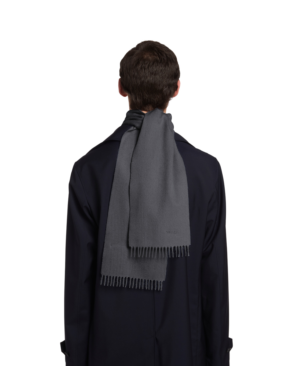 Prada Cashmere Scarf Slate Gray | 86102-PLRU