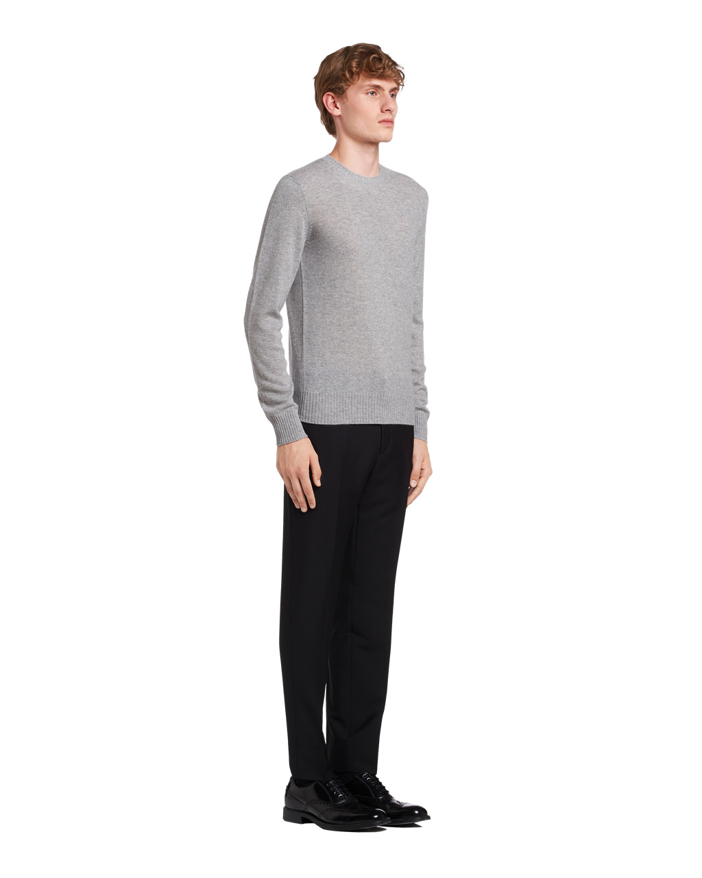 Prada Cashmere Sueter Gris | 42753-AYPK