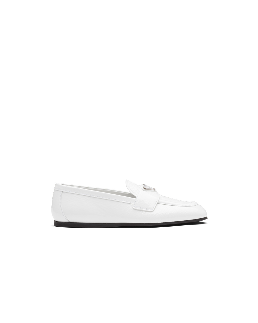 Prada Charol Cuero Loafers Blancas | 83726-LTBH