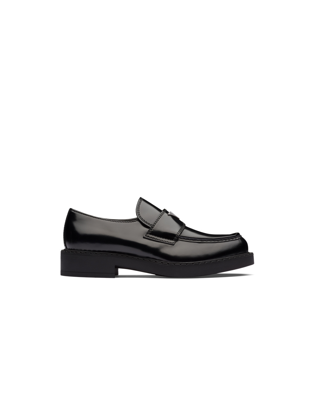 Prada Chocolate Brushed Cuero Loafers Negras | 40593-XLTR