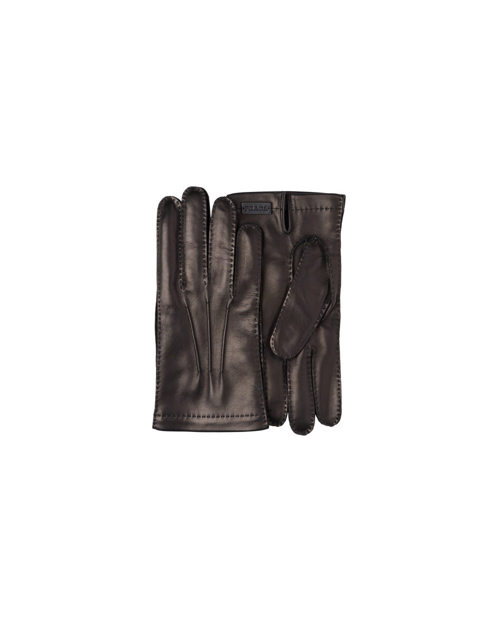 Prada Cuero And Cashmere Gloves Negras | 75309-MDZC