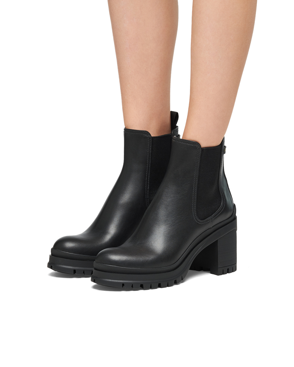 Prada Cuero Booties Negras | 78539-ADFE