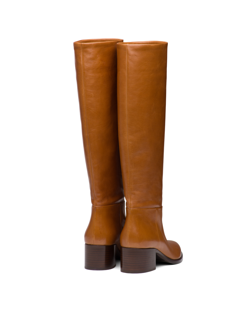 Prada Cuero Boots Cognac | 17064-BEFY