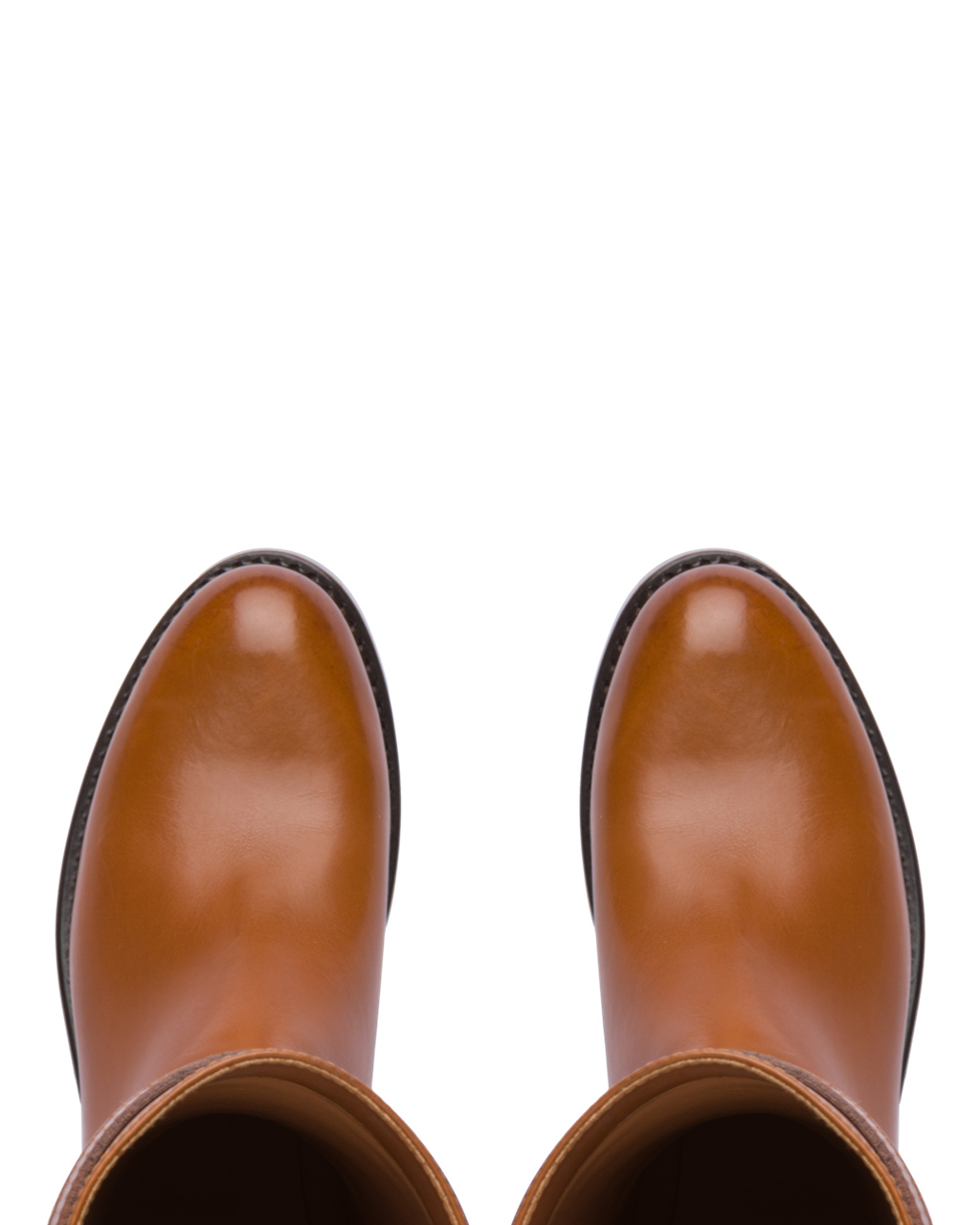 Prada Cuero Boots Cognac | 21038-PGUB