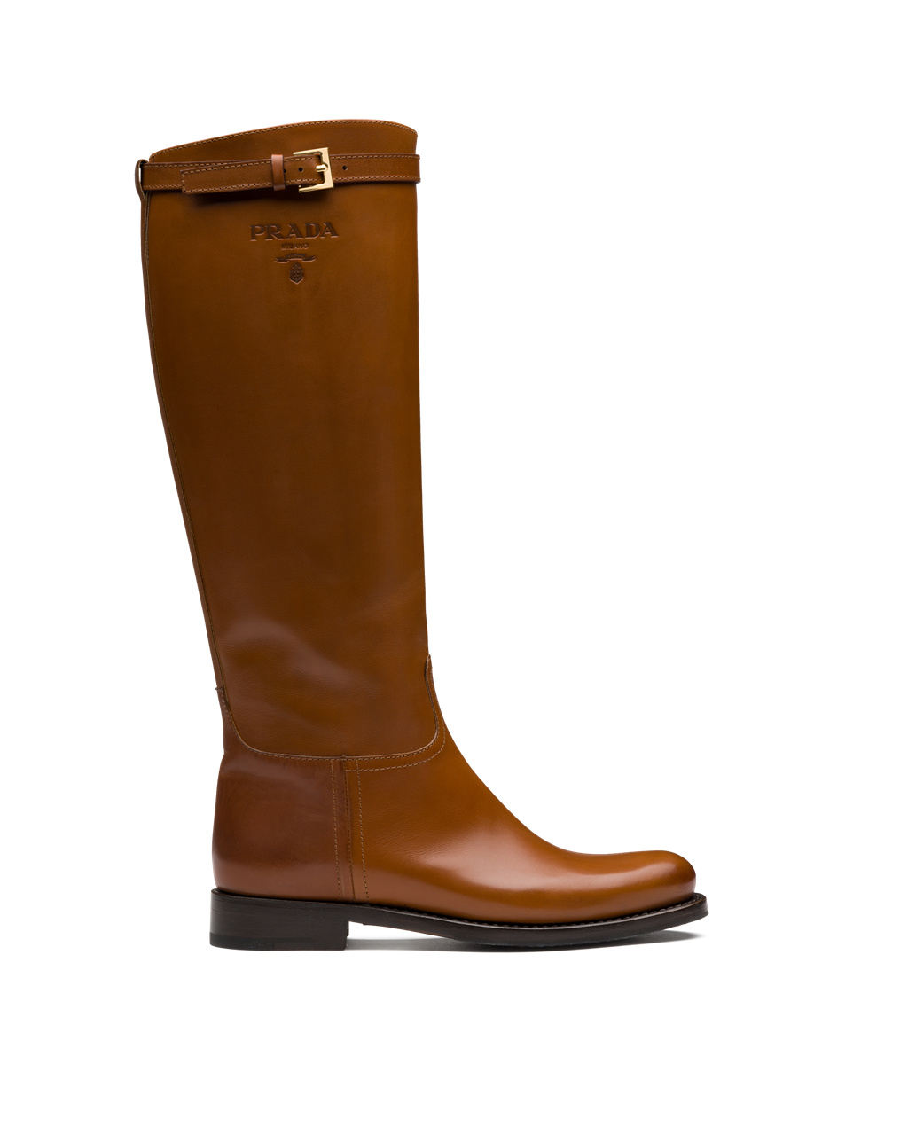 Prada Cuero Boots Cognac | 21038-PGUB