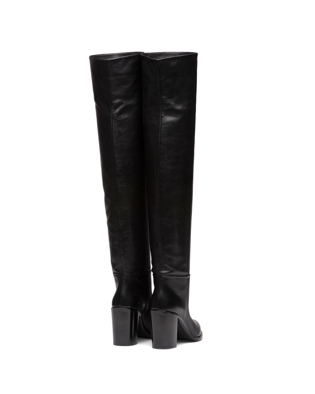 Prada Cuero Boots Negras | 03729-YPQA