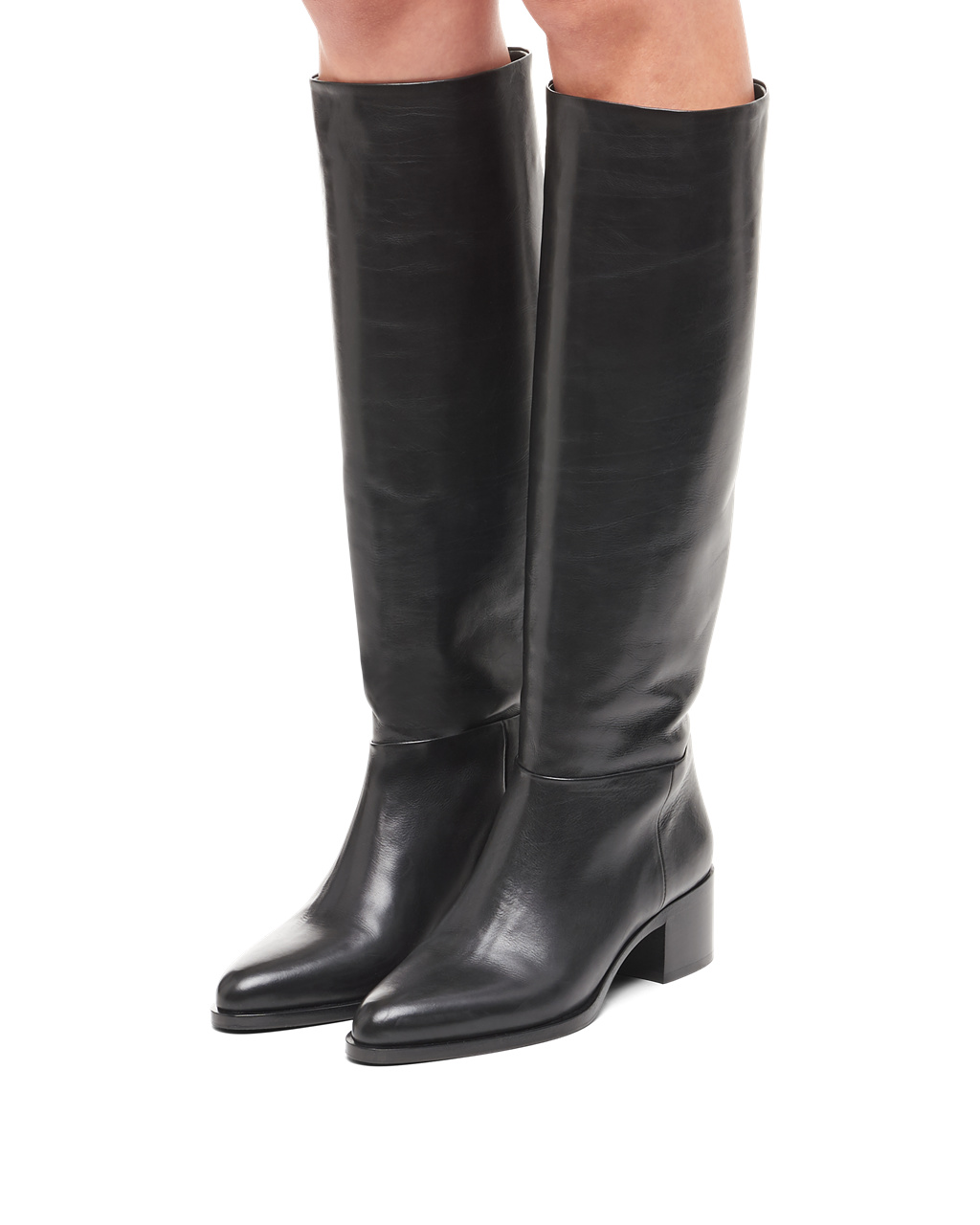 Prada Cuero Boots Negras | 54613-FCJA