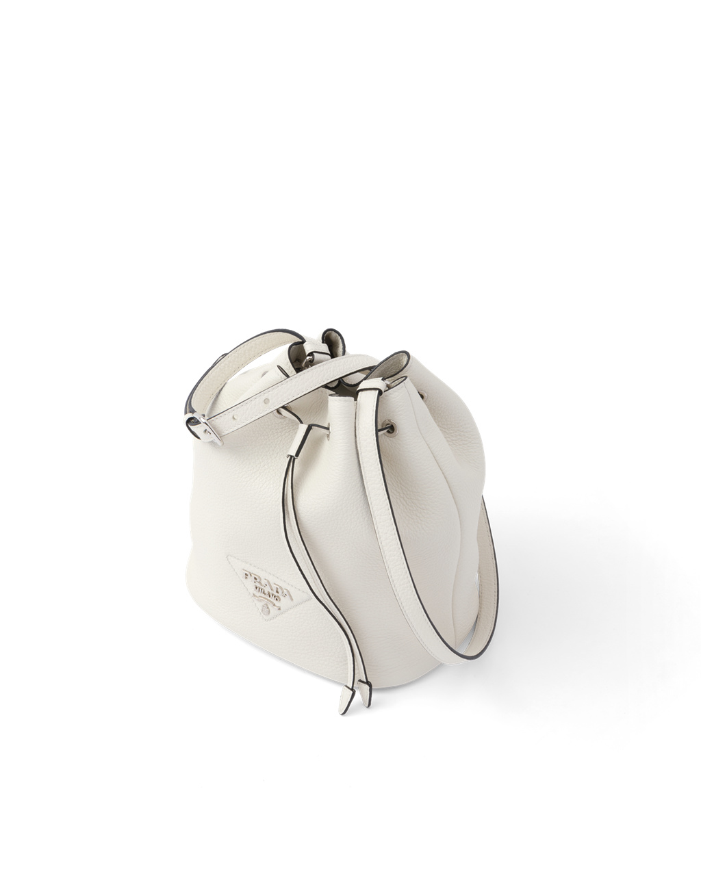 Prada Cuero Bucket Bag Blancas | 62597-VHLW