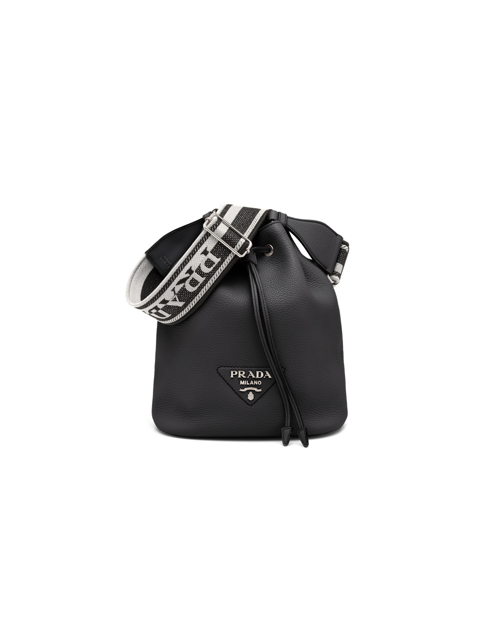 Prada Cuero Bucket Bag Negras | 45172-BHUJ