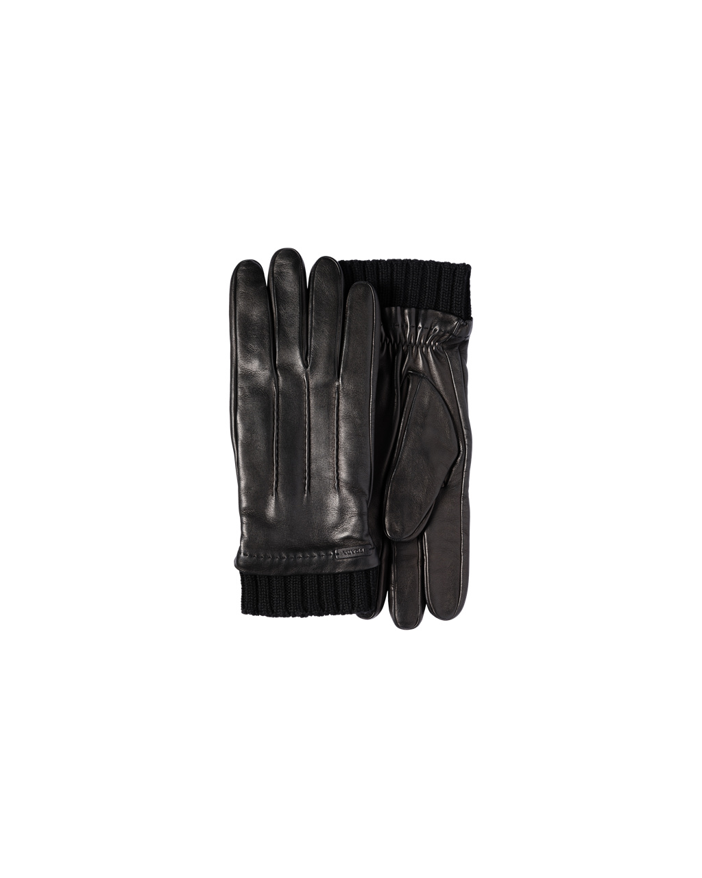 Prada Cuero Gloves Negras | 18796-KQLW