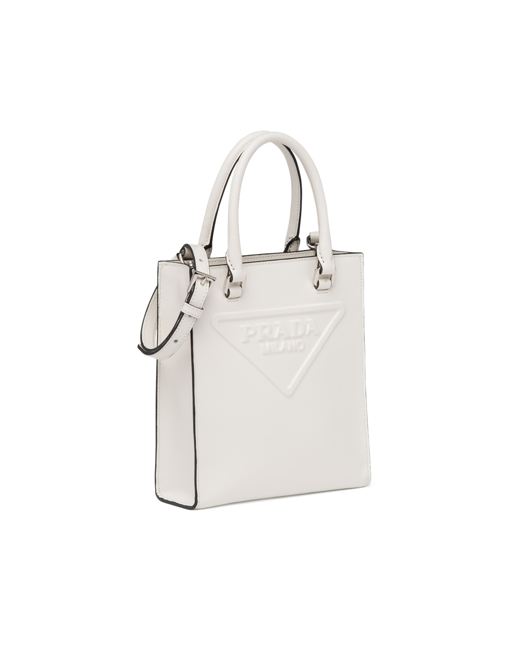 Prada Cuero Handbag Blancas | 20963-DCOJ